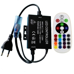 Dải Đèn <span class=keywords><strong>Led</strong></span> Điện Áp Cao Bộ Điều Khiển RGB Không Dây Bộ Điều Chỉnh Độ Sáng Điều Khiển Từ Xa IR RGB <span class=keywords><strong>Led</strong></span> 220V 110 W AC 1500 V - Product Image 2