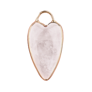 Colgante de piedra <span class=keywords><strong>Natural</strong></span> de cristal transparente en forma de corazón largo chapado en oro Borde de <span class=keywords><strong>Metal</strong></span> curación piedra <span class=keywords><strong>Natural</strong></span> encantos de moda - Product Image 4