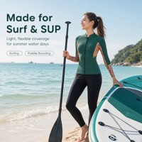 Combinaison de plongée en néoprène 2 mm pour femme, manches longues, fermeture éclair avant, SBR, coutures plates, pour le surf