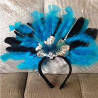 Plat 50pc paquet noir longue plume de dinde pour bricolage artisanat cheveux Costume pêche accessoire attachant matériel ornement frange décor