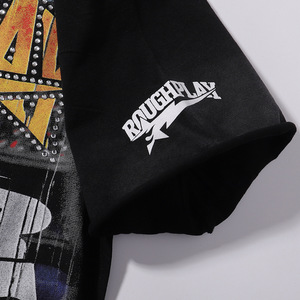 Camiseta de Hombre Rough Play Y2K Streetwear Vintage Lavada Oversize de Algodón Pesado con Estampado Gráfico Caveira - Product Image 6