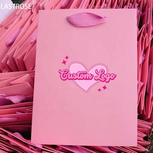 Bán buôn túi giấy mua sắm quần áo sang trọng Giày Túi mỹ phẩm Kraft đen màu xanh hồng gói quà tặng túi giấy với logo riêng của bạn - Product Image 3