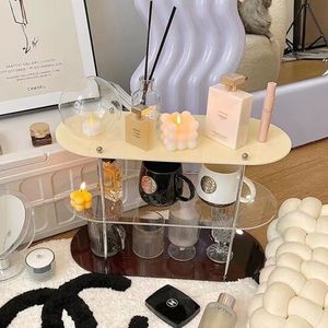 Étagère de rangement en acrylique à 3 couches de style Ins, organisateur de bureau en <span class=keywords><strong>plastique</strong></span>, étagère décorative amovible pour affichage de tasses de bijoux de parfum - Product Image 4