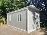 Abri de jardin préfabriqué portable en conteneur, structure en acier assemblée, pour entrepôt, bureau et usage domestique
