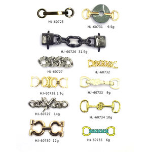 HJ <span class=keywords><strong>IRun</strong></span> Logo personnalisé Boucle de chaussure Lacets Breloque de verrouillage Or Sneaker Accessoires avec strass Métal Accrocher <span class=keywords><strong>Chaussures</strong></span> Chaîne - Product Image 4