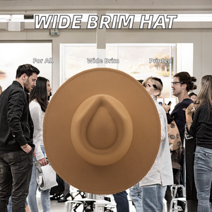 Sombrero Fedora de Ala Ancha de 9.5 cm con Copa en Forma de Corazón para Hombres y Mujeres, Ideal para Escenas Casuales - Product Image 2