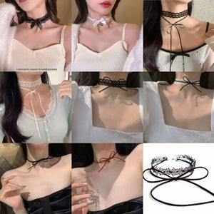 Collier ras du cou pour femme en dentelle avec fleur tridimensionnelle en cuivre rose, chaîne à maillons imitation perle sportive, accessoires de clavicule - Product Image 5