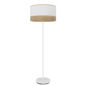 Lámpara de pie blanca con soporte E27, dimensiones 162x40x40 cm, ideal para iluminación en espacios modernos y versátiles. - Product Image 1