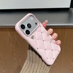 เคสโทรศัพท์มือถือหนังลายข้าวหลามตัดประดับคริสตัลเพชรหรูหรา สำหรับสาวๆ รุ่น iPhone 17 Pro Max 16 15 14 13 ผลิตจากโรงงาน OEM - Product Image 4