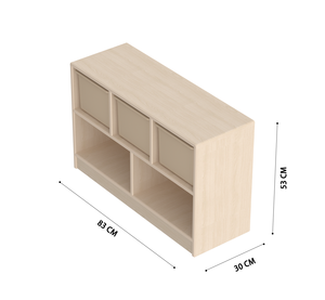 Organizzatore <span class=keywords><strong>Montessori</strong></span> in Legno a 2 Ripiani e 5 Scomparti per Giocattoli, Libreria per Asilo, Scuola Materna, Aula e Camere dei Bambini - Product Image 2