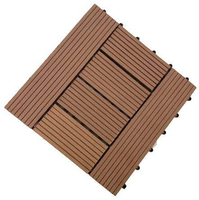 Dalles de terrasse en WPC rainurées antidérapantes modernes, faciles à installer, à emboîter soi-même, pour extérieur, imperméables et écologiques