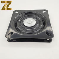 Plateau pivotant carré à roulement à billes rotatif à 360 degrés, plateau tournant en métal de 5 pouces pour chaise pivotante, tabouret de bar, pièces de meubles