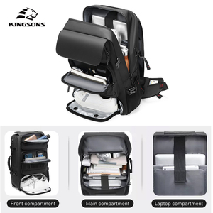 Ba Lô Bán Chạy Nhất Có Usb Cho 17 Máy Tính Xách Tay Ba Lô Quân Đội Nam Chống Nước Oxford Vải Polyester Màu Đen Để Đi Du Lịch Giày - Product Image 6