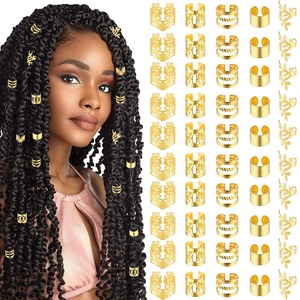 Anillos de metal ajustables <span class=keywords><strong>para</strong></span> rastas, tubos huecos <span class=keywords><strong>para</strong></span> trenzas, cuentas <span class=keywords><strong>para</strong></span> <span class=keywords><strong>el</strong></span> cabello, joyería <span class=keywords><strong>para</strong></span> peinados de mujer, twists y locs - Product Image 1