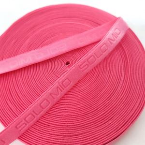 Custom Printed logo Nylon Elastic Neck Tape Bands for Tshirt - Product Image 2