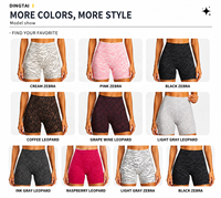 Ensemble de yoga sans couture à rayures zébrées pour femmes grandes tailles Dingtai, leggings taille haute effet push-up, soutien-gorge de sport dos nu, short de fitness pour la gym