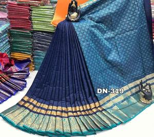 Georgette Saree กับเส้นขอบผ้าไหมพิมพ์ดิบ - Product Image 6