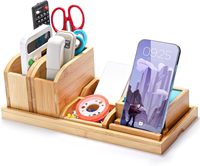 BH 7 pièces, porte-stylos réglable, organiseur de papeterie, plateau de vanité en bambou pour maquillage, petits objets, maison, cuisine