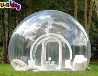 Tente bulle gonflable transparente portable pour l'extérieur, maison tunnel individuelle, salle de bain, dôme en PVC, tente igloo, tente bulle U-Rides BU