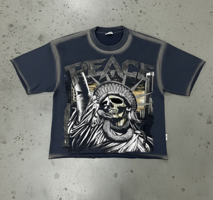 Custom Dtg stampa grafica abitudini lettere Homme strass squadrato Cropped orli in rilievo Design Teeshirt Homme t-shirt da uomo - Product Image 2