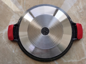 Cuisine ronde Restaurant <span class=keywords><strong>Traiteur</strong></span> Poêle à frire Moulé sous pression Espagne Fruits de mer Poêle à <span class=keywords><strong>paella</strong></span> en marbre - Product Image 3