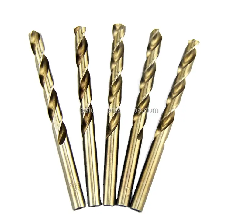 Trung Quốc Nhà Máy Trực Tiếp Cung Cấp HSS M35 5% Cobalt DIN338 Tiêu Chuẩn Đầy Đủ Đất Twist Drill Bit Cho Kim Loại Khoan