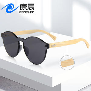 แว่นกันแดดทรงไม้ไผ่ไร้กรอบ เลนส์พีซีสีดำ ป้องกันรังสียูวี 400 สำหรับทุกเพศทุกวัย แฟชั่นสำหรับการเดินทาง ขับรถ กันแดด ระดับ 2 - Product Image 3