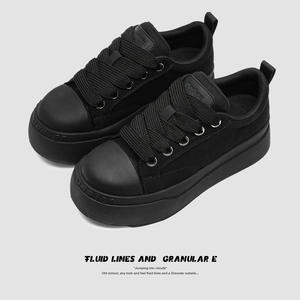 Nouvelles baskets mocassins surdimensionnées à lacets, chaussures en toile polyvalentes, confortables à semelle épaisse, tendance décontractée pour couple - Product Image 2