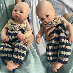 Muñeca <span class=keywords><strong>Reborn</strong></span> de silicona completa de 16 pulgadas, simulación 1:1 para regalos infantiles, escultura de artista, coleccionables de colores personalizados, niño prematuro - Product Image 2