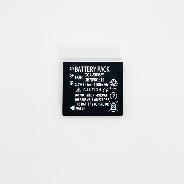 CGA-S008E Rechargeable Lithium-ion 3.7V 1100mAh Battery for DMW-BCE10E DB-70/FX30/FX33/FX55/FX520 Cameras Double Stock