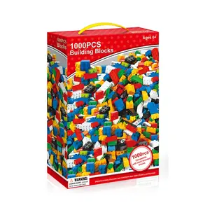 Grosir blok 1000pcs-1000 Buah Set Blok Pembangunan Kota, Batu Bata Kreatif DIY Bagian Kreator Klasik Mainan Pendidikan Brinquedos untuk Anak-anak