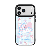 Coque de téléphone AG Feeling Black Edge avec motif papillon Gilding Rabit pour iPhone 17, 17 Pro Max, 16 Pro, 15, 15 Pro Max, 15 Pro, 14 Pro Max – Coque magnétique