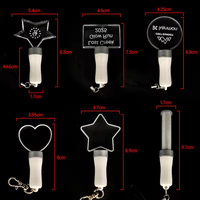 Acryl-Leuchtstab Schlüsselanhänger mit Individuellen Mustern Kapsel Kreative Geschenke Mini-Leuchtstab Blinkend für K-Pop Konzerte Romantik