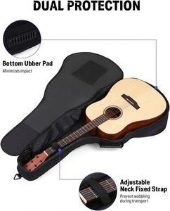 Muestra Gratuita: Funda para Guitarra Acústica, Impermeable, Tamaño Grande, OEM, Reforzada y Acolchada, para Guitarra y Bajo - Product Image 2