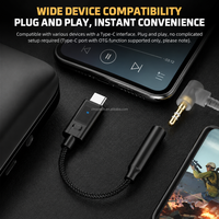 Nouvel amplificateur de décodage DAC portable KZ AM02, adaptateur audio USB C vers 3,5 mm avec réglage d'égaliseur professionnel à 4 étapes pour iPhone Samsung