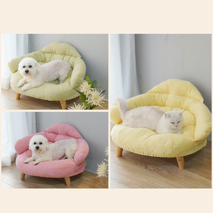 Divano Letto Moderno ed Ecologico per Animali Domestici con Gambe in Legno di Fabbrica Fodera Rimovibile e Lavabile Funzione Rinfrescante Sostenibile per Gatti - Product Image 6