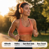 Casque sans fil professionnel en cuir, autonomie 20H, pour le gaming, les DJ et les acheteurs en gros