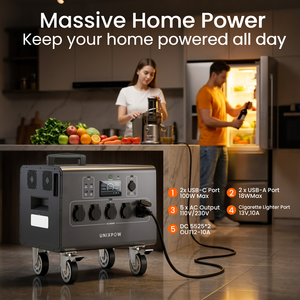 เครื่องกำเนิดไฟฟ้าสำรอง (UPS) OEM 350W 700W 100W 2400W 3600W 6500W พร้อมแบตเตอรี่ลิเธียม Lifepo4 แบบพกพา ใช้พลังงานแสงอาทิตย์ พร้อมแผงโซลาร์เซลล์ - Product Image 4