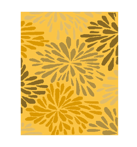 Nouveau tapis à motif floral jaune foncé multicolore Design créatif moderne tapis de sol décoratif de haute qualité directement de l'Inde - Product Image 1