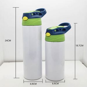 New Style Heat Transfer Blank Coated <b>Cup</b> 304 Stainless Steel Cartoon Kids Water Bottle With Straw Insulated Tumbler - Product Image 2