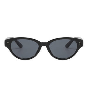 Lunettes de soleil Qianai rétro œil de chat pour femmes, monture noire, protection UV400, monture en PC, verres en acétate, type 3, pare-soleil - Product Image 2