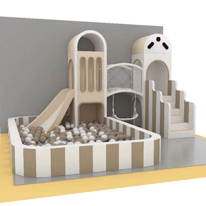 Equipo de patio interior para niños para uso comercial Tobogán de juego suave con escalada y piscina de bolas para centro comercial y escuela - Product Image 4