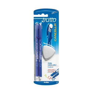 TRACT - LOT DE 2 STYLOS EFFAÇABLES BLEUS TRACT CANCELLIK AVEC GOMME - Product Image 1