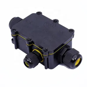 3 Way Junction Box Outdoor Waterproof IP68 Coaxial Cable Connector Electrical External Power Cord Junction Box