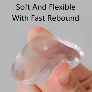 Butée de porte carrée 6 pièces tapis de protection de porte en silicone transparent couverture de protection murale transparente butées de porte absorbant les chocs - Product Image 3