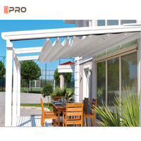 Pergola rétractable en métal pour terrasse, gazebo 6M, pergola résistante aux intempéries
