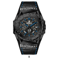 Winner-montre squelette pour hommes, étanche, mouvement miyota, automatique, avec logo personnalisé