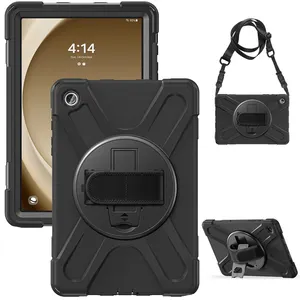 For Samsung Tablet Case 360 Degree Rotating Kickstand Tablet Case For Samsung Tab A9 Plus 11 Inch Case With Shoulder Strap