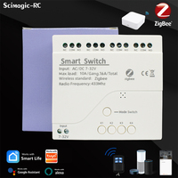 Module de relais intelligent Tuya Zigbee 4 canaux, interrupteur pour maison connectée, commande à distance par application, radio sans fil RF 433, relais 4 canaux pour passerelle Zigbee