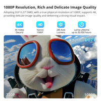 Nouveau projecteur vidéo intelligent Hotack D071 HD 4K à ultra courte focale pour le divertissement à domicile, les entreprises, l'éducation et les jeux
